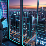 **

Prompt: AI revolution predictive analysis, futuristic cityscape, data streams, glowing neural networks, business people analyzing graphs.

**