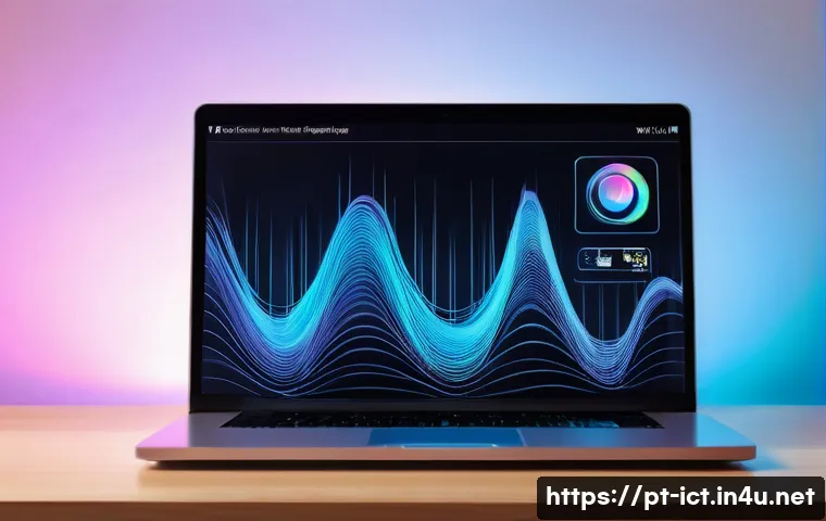 신호 간섭 및 제거 기술 - **Invisible Battle of Slow Wi-Fi**: A person sits frustrated at a laptop, staring at a continuously ...